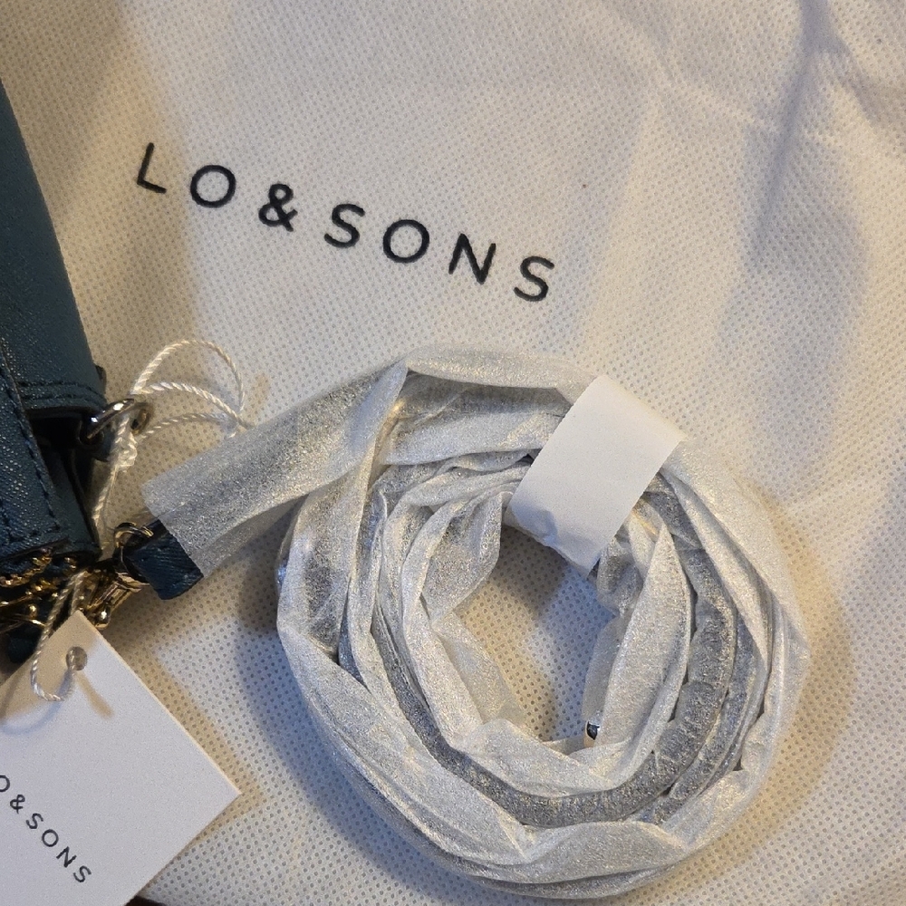 Lo & Sons Pearl – Saffiano Leather – Pacific Blue – Gold Hardware NWT - Picture 8 of 8